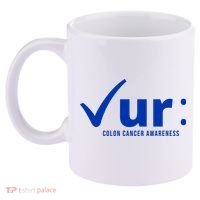 Check Ur Colon Cancer Awareness 11oz C Handle Ceramic Mug thumb 2