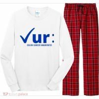 Check Ur Colon Cancer Awareness Long Sleeve Pajama Set thumb 0