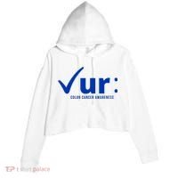 Check Ur Colon Cancer Awareness Crop Fleece Hoodie thumb 0