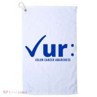 Check Ur Colon Cancer Awareness Golf Towel thumb 0