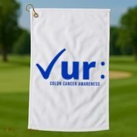 Check Ur Colon Cancer Awareness Golf Towel thumb 1