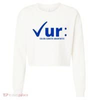 Check Ur Colon Cancer Awareness Cropped Pullover Crew thumb 0