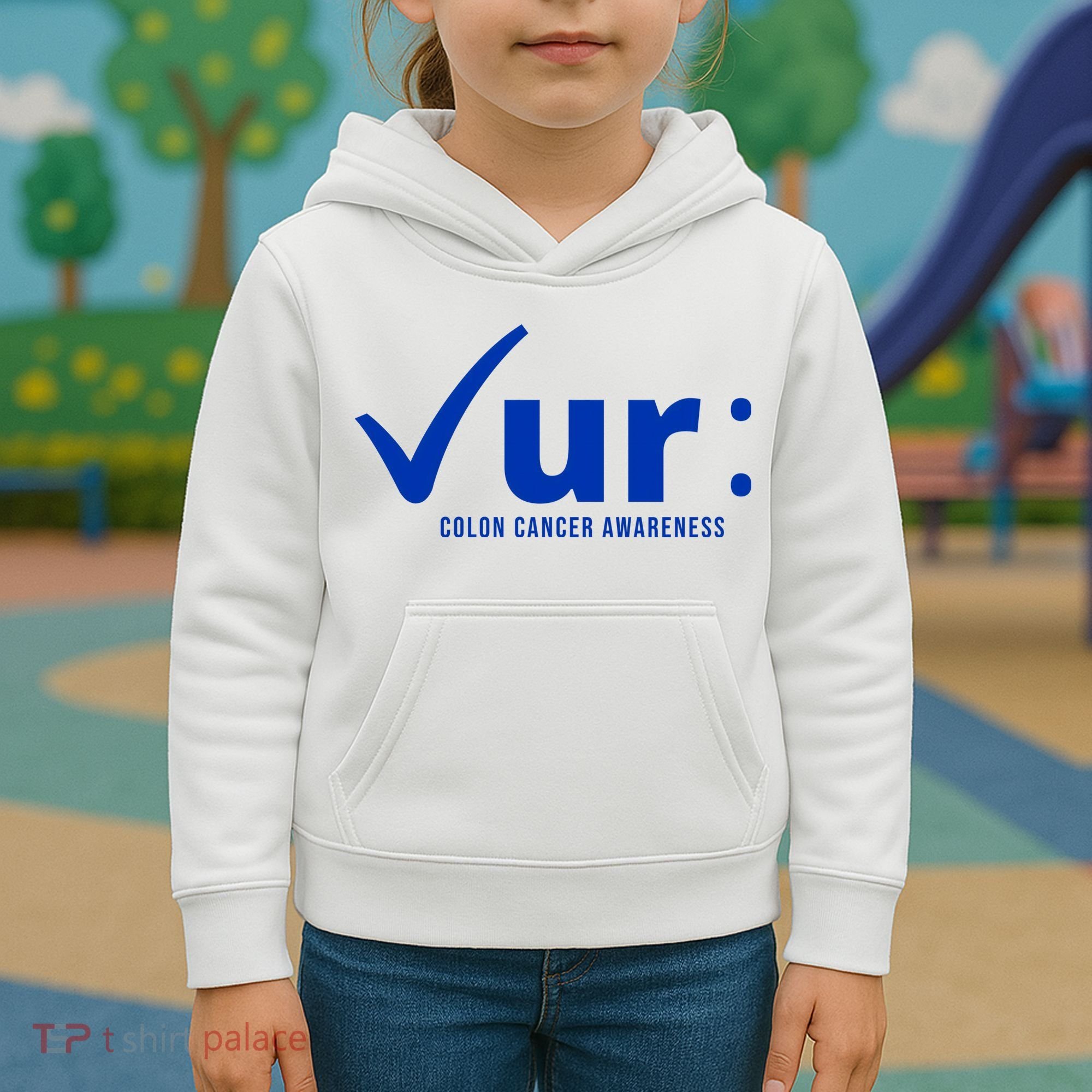 Check Ur Colon Cancer Awareness Kids Hoodie