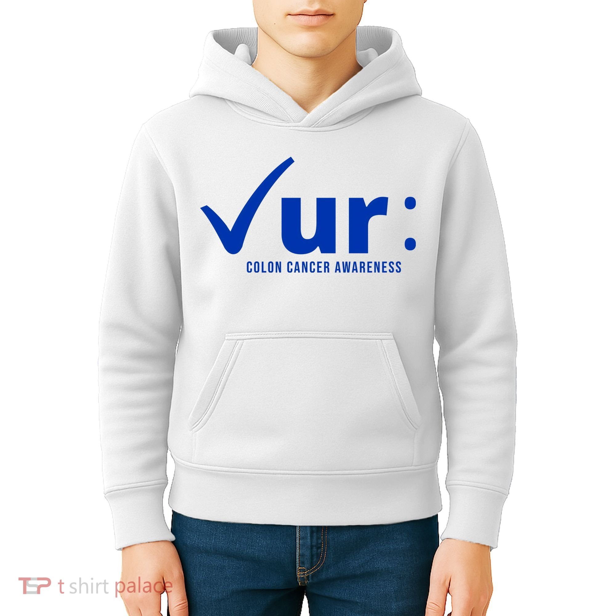 Check Ur Colon Cancer Awareness Kids Hoodie