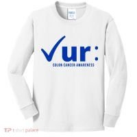 Check Ur Colon Cancer Awareness Kids Long Sleeve Shirt thumb 0