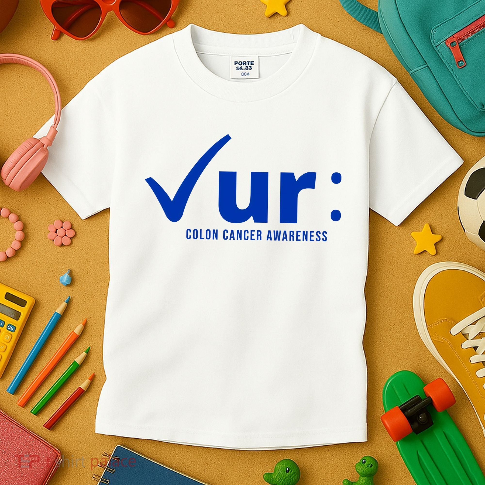 Check Ur Colon Cancer Awareness Kids T-Shirt