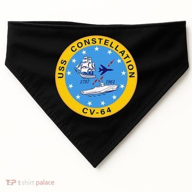 CV-64 USS Constellation U.S. Aircraft Carrier USA-Made Doggie Bandana