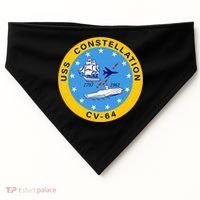 CV-64 USS Constellation U.S. Aircraft Carrier USA-Made Doggie Bandana thumb 0