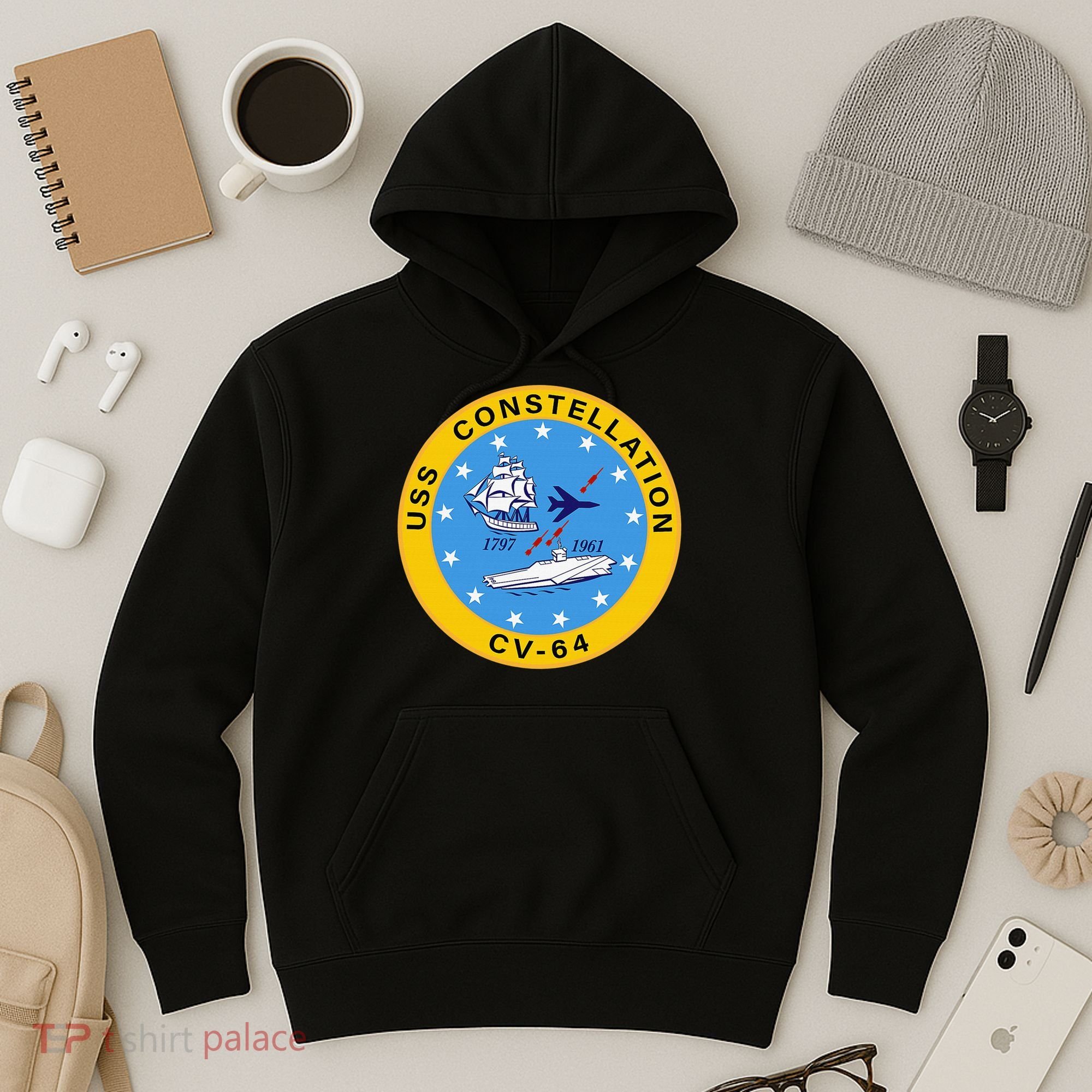 CV-64 USS Constellation U.S. Aircraft Carrier Hoodie