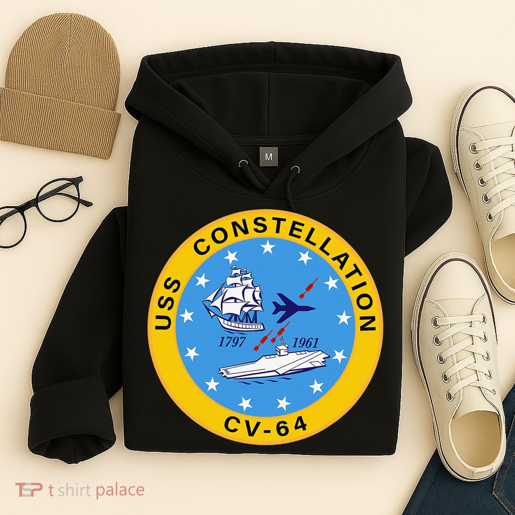 CV-64 USS Constellation U.S. Aircraft Carrier Hoodie