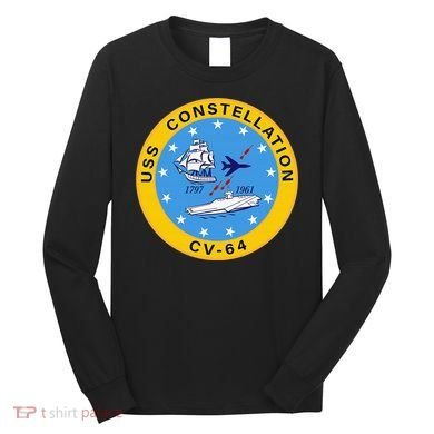 CV-64 USS Constellation U.S. Aircraft Carrier Long Sleeve Shirt
