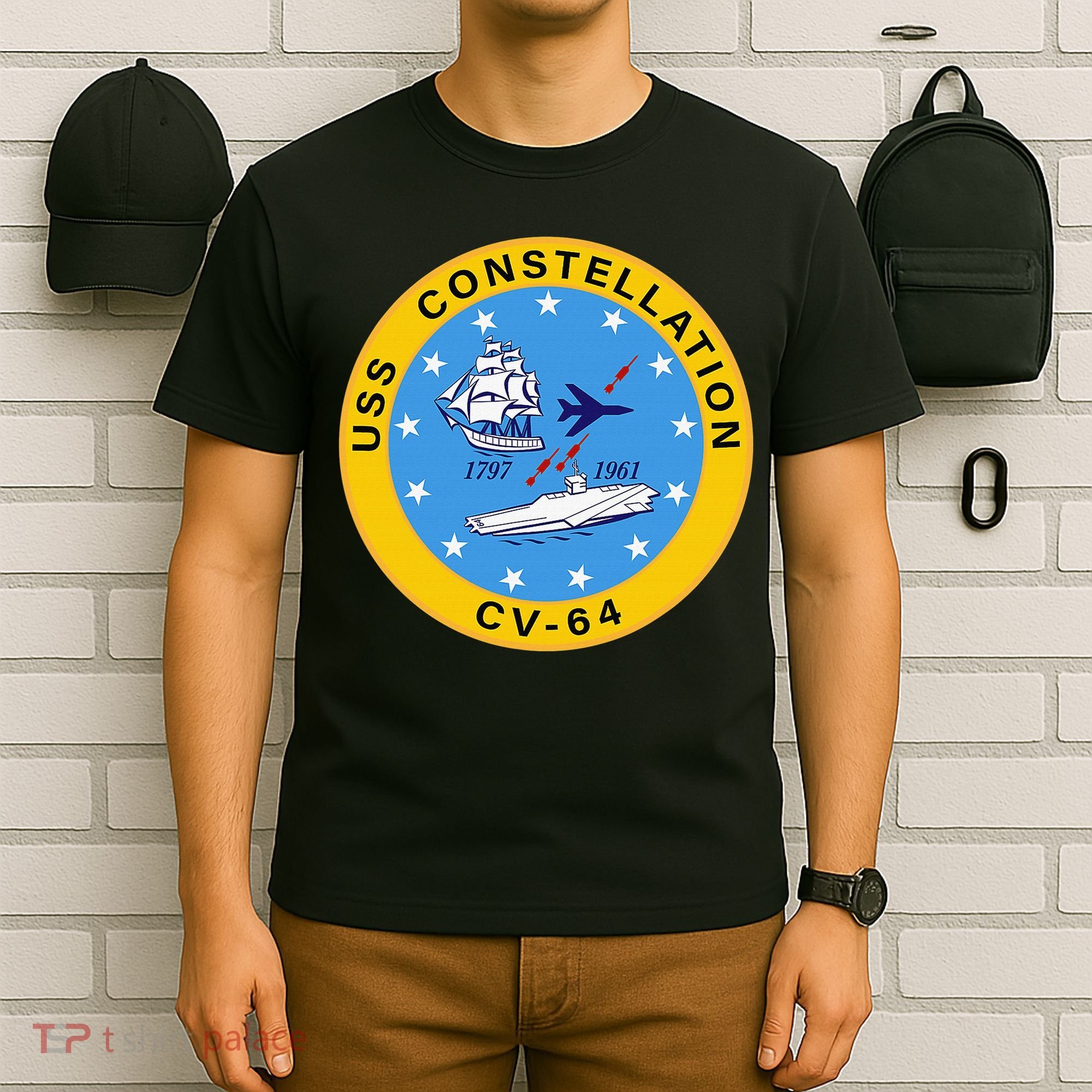 CV-64 USS Constellation U.S. Aircraft Carrier T-Shirt