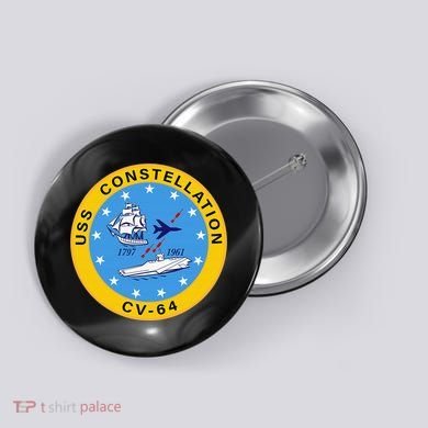 CV-64 USS Constellation U.S. Aircraft Carrier Button