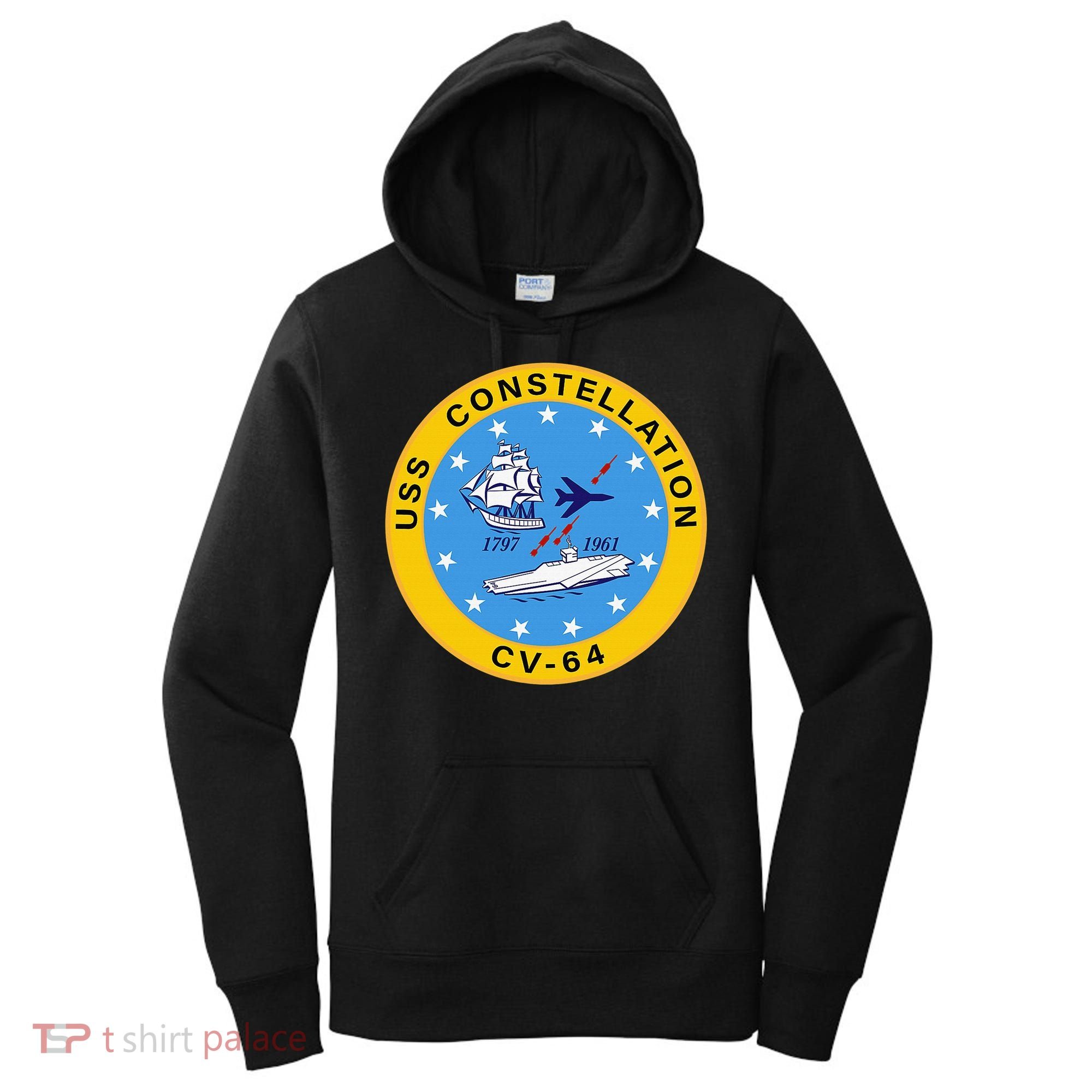 CV-64 USS Constellation U.S. Aircraft Carrier Women's Hoodie