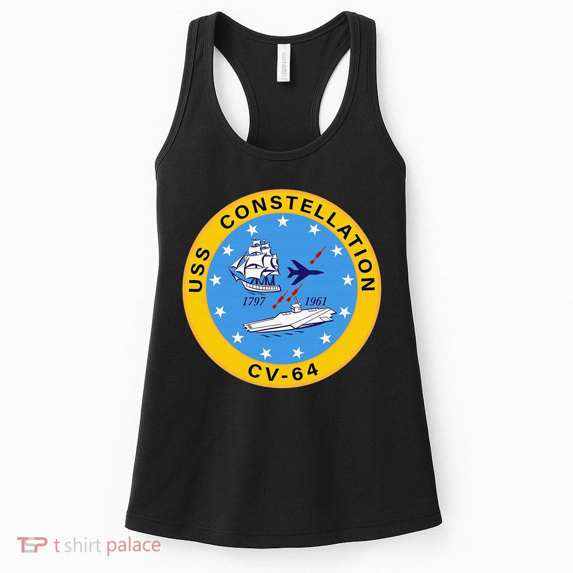 CV-64 USS Constellation U.S. Aircraft Carrier Women's Tank Top
