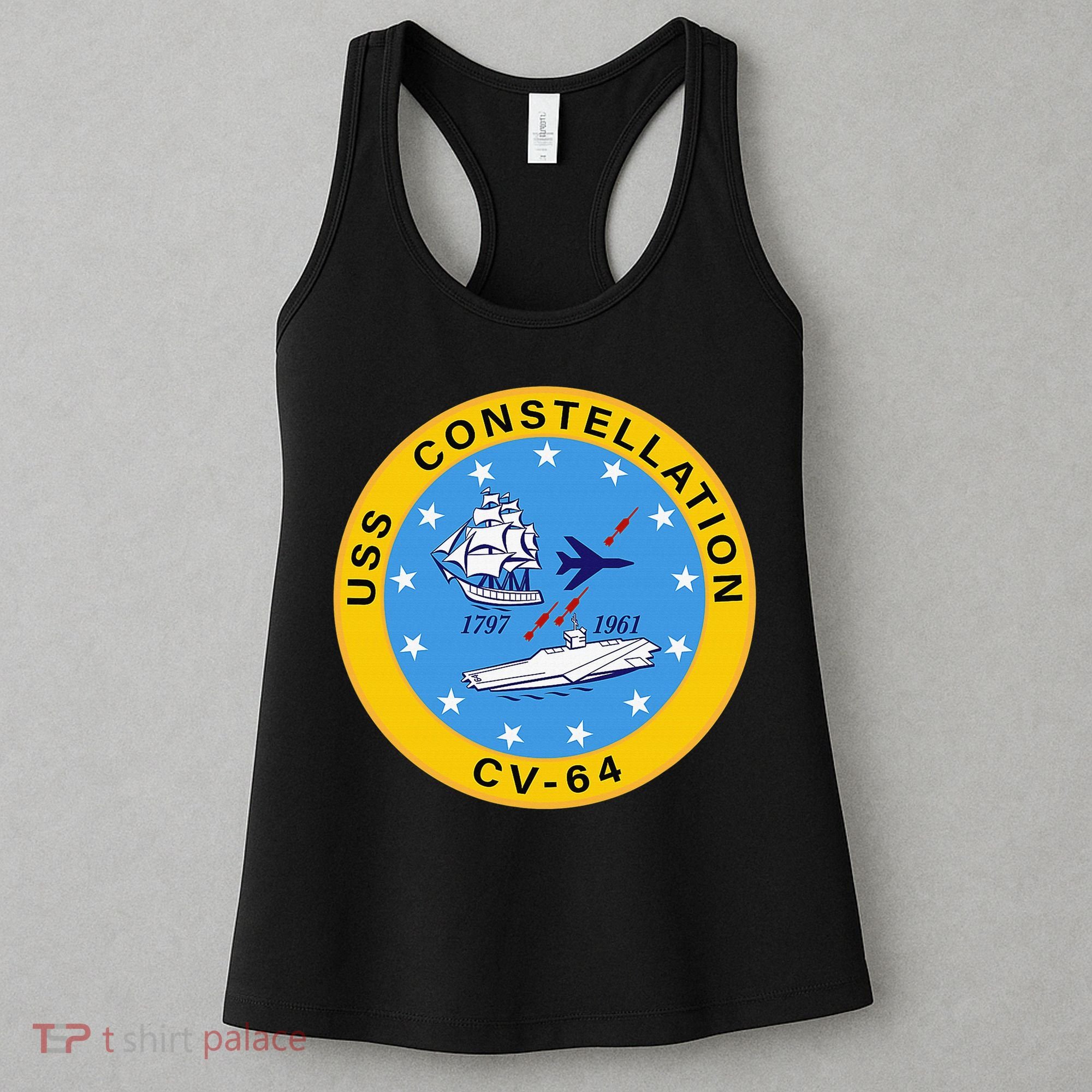 CV-64 USS Constellation U.S. Aircraft Carrier Women's Tank Top