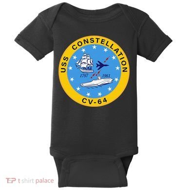 CV-64 USS Constellation U.S. Aircraft Carrier Baby Bodysuit