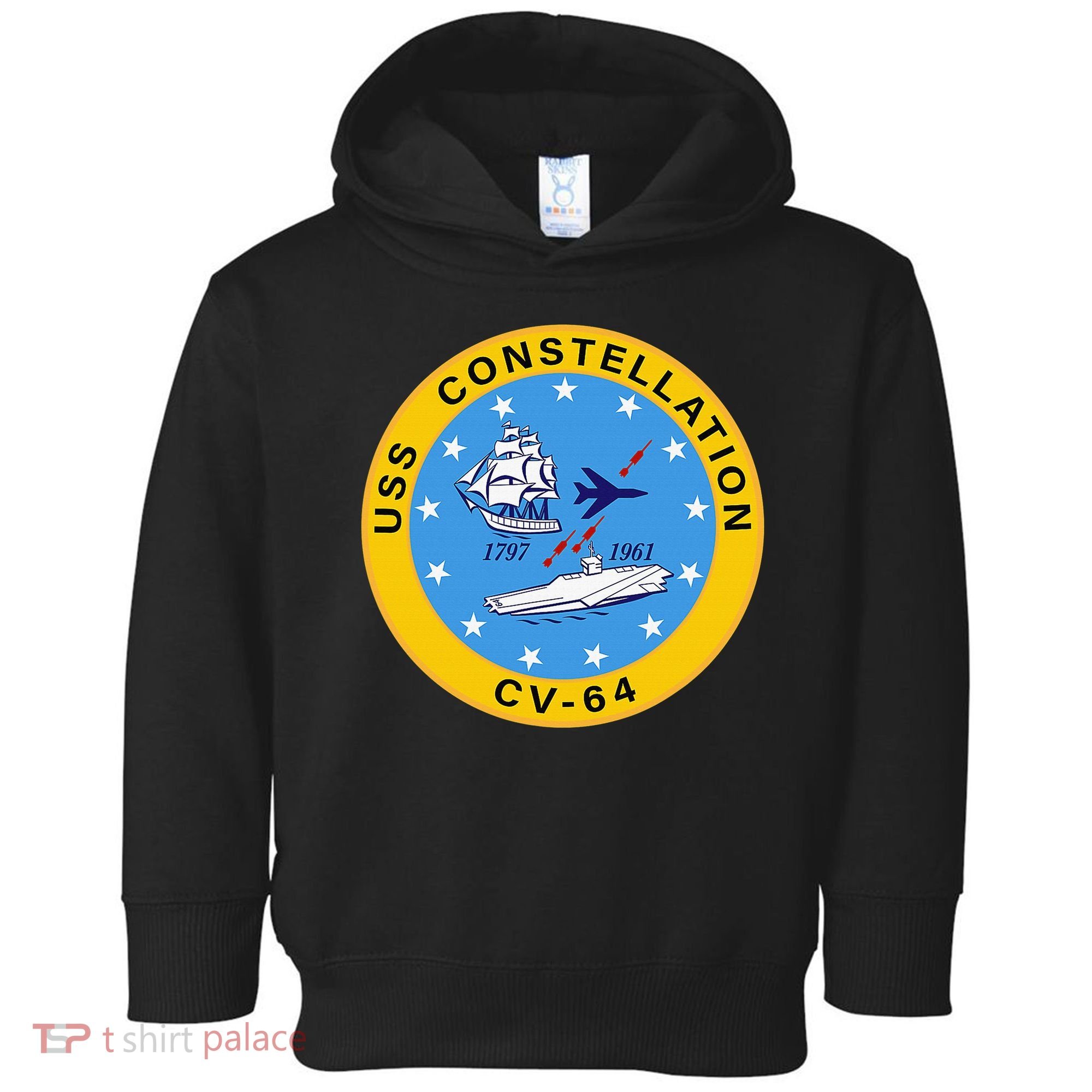 CV-64 USS Constellation U.S. Aircraft Carrier Toddler Hoodie