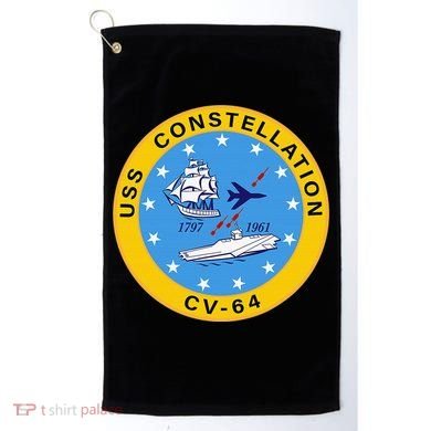 CV-64 USS Constellation U.S. Aircraft Carrier Golf Towel