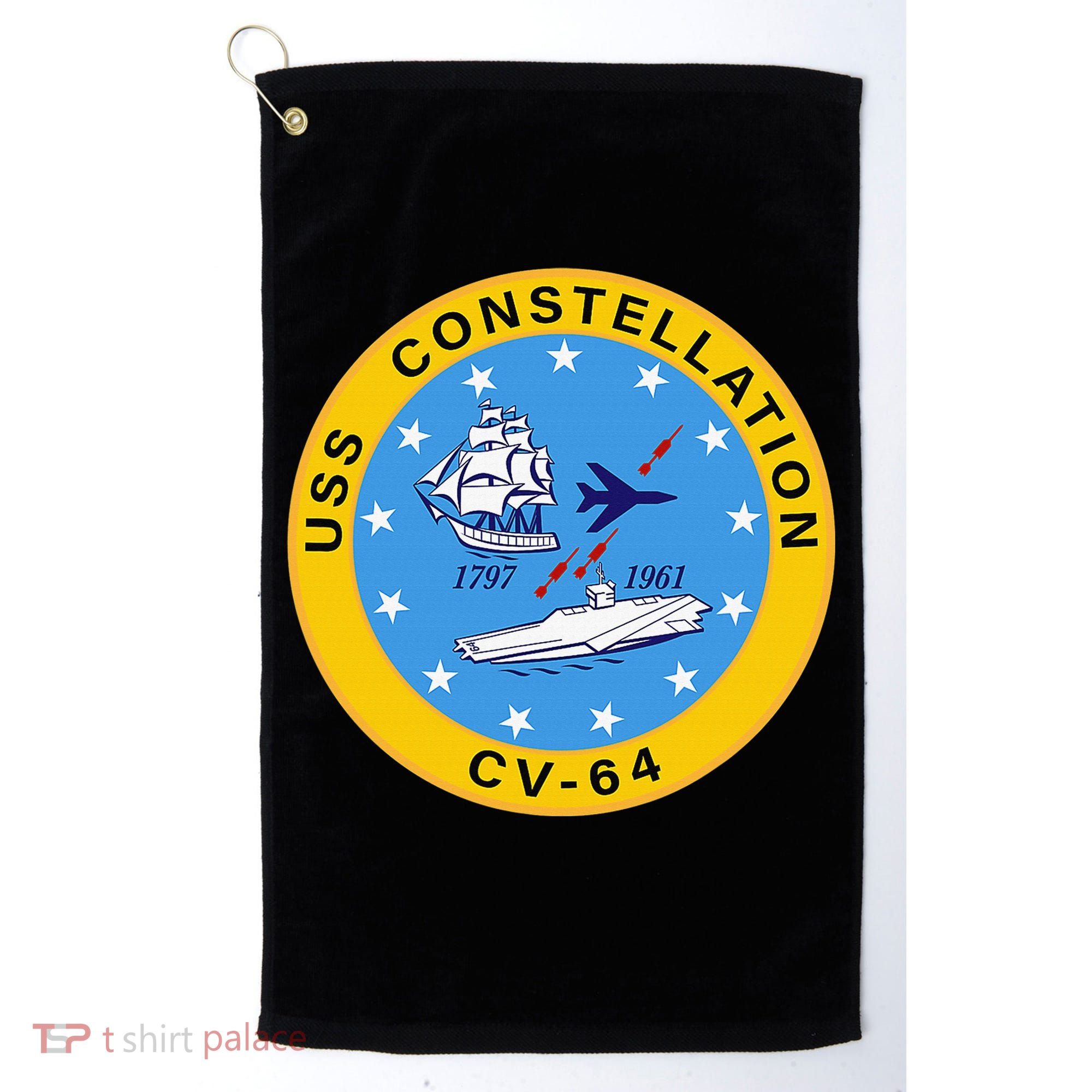 CV-64 USS Constellation U.S. Aircraft Carrier Golf Towel
