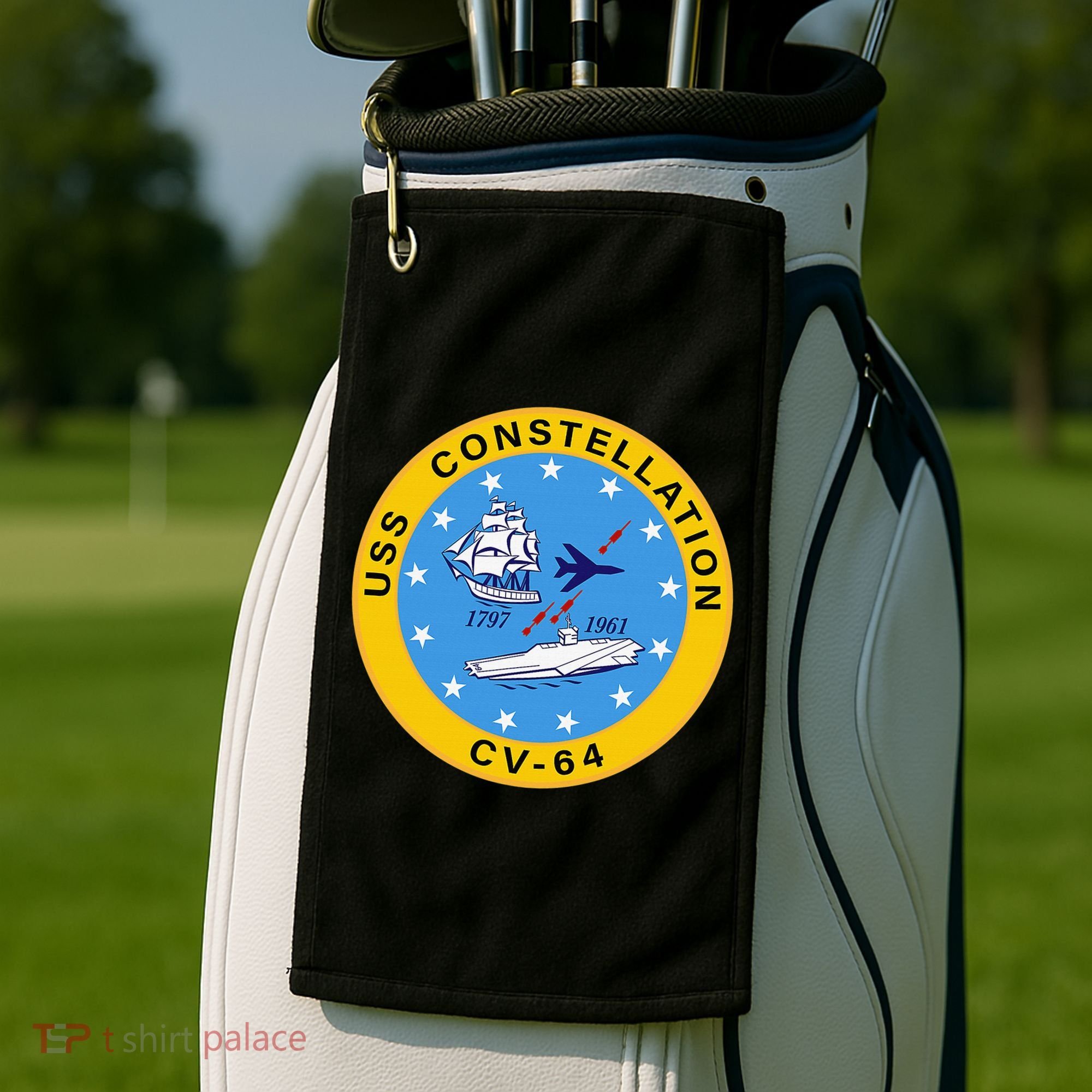 CV-64 USS Constellation U.S. Aircraft Carrier Golf Towel