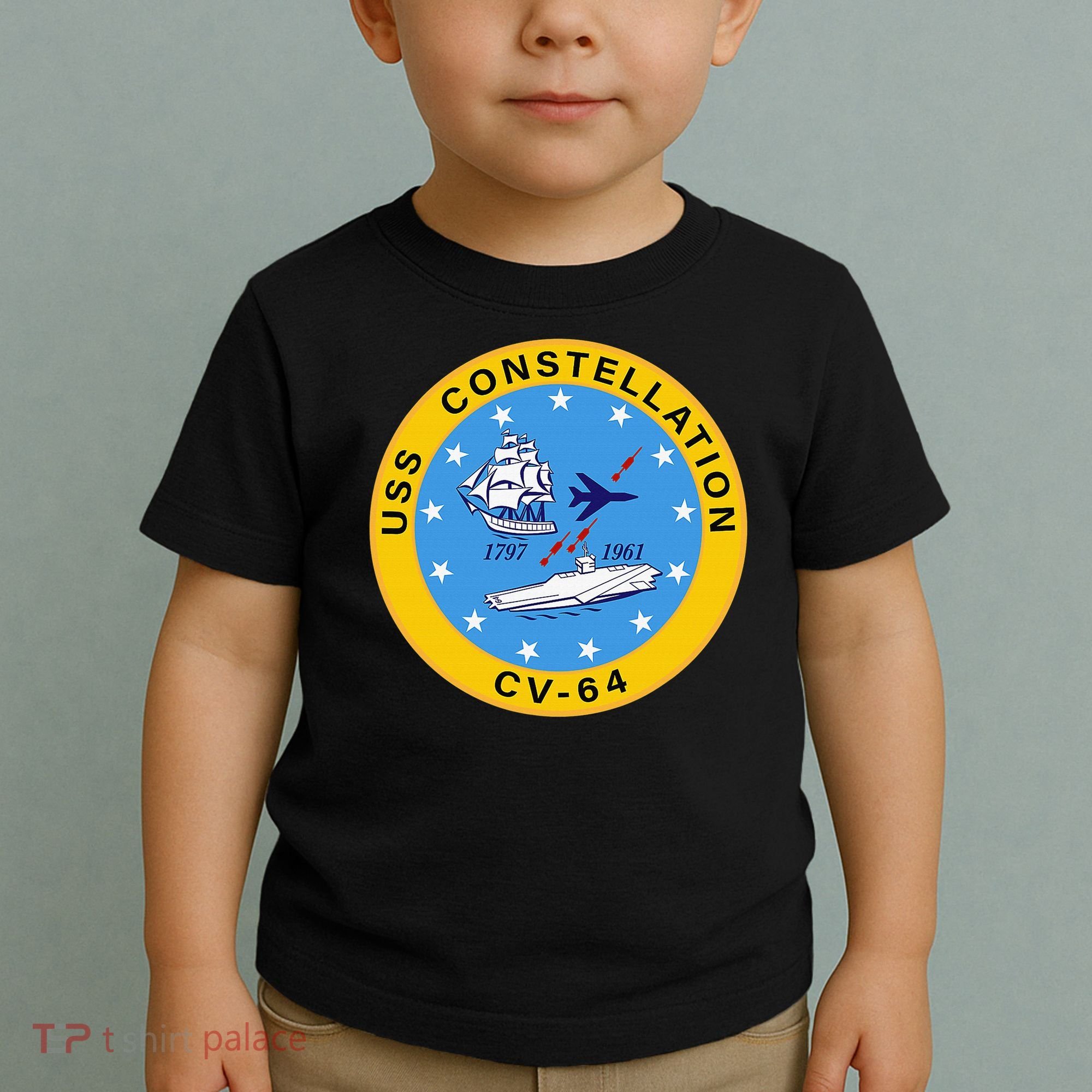 CV-64 USS Constellation U.S. Aircraft Carrier Toddler T-Shirt