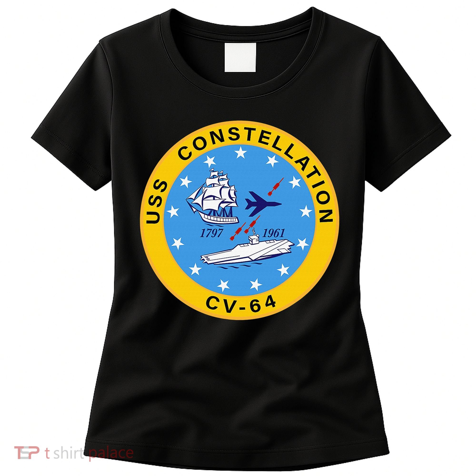 CV-64 USS Constellation U.S. Aircraft Carrier Women's T-Shirt