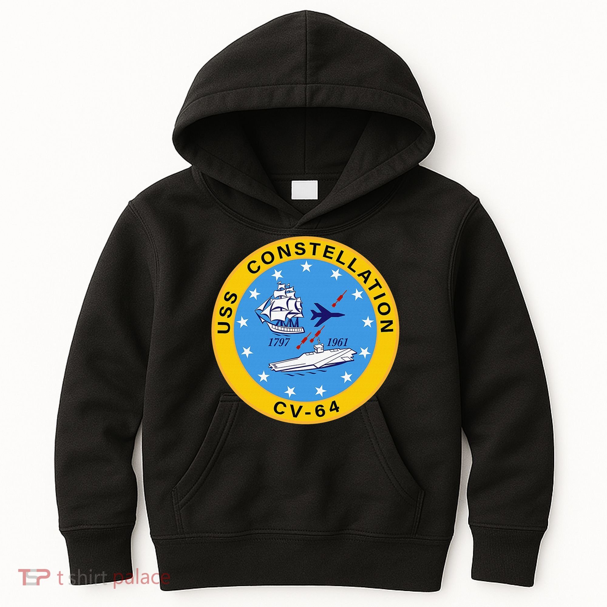 CV-64 USS Constellation U.S. Aircraft Carrier Kids Hoodie