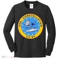 CV-64 USS Constellation U.S. Aircraft Carrier Kids Long Sleeve Shirt thumb 0