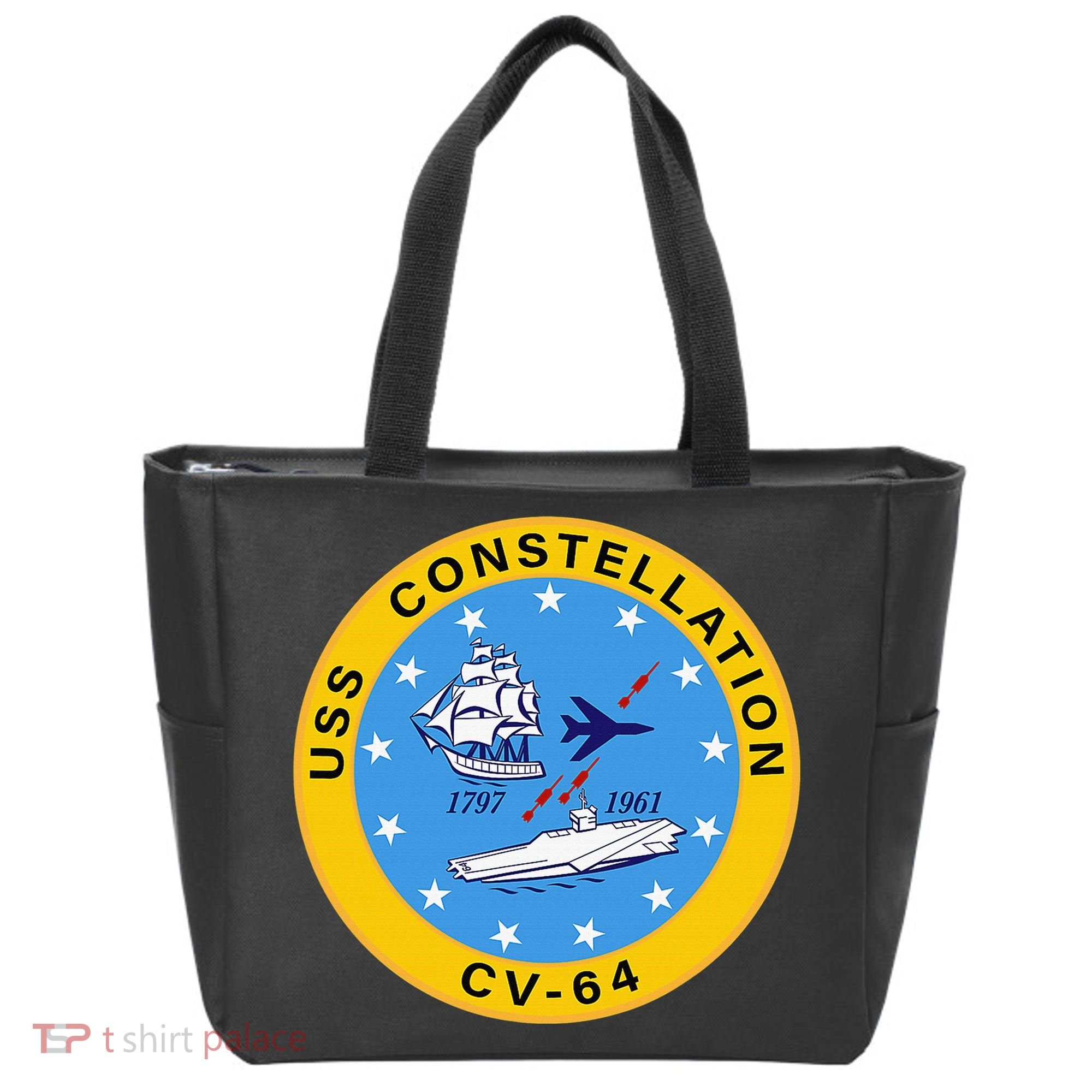 CV-64 USS Constellation U.S. Aircraft Carrier Tote Bag