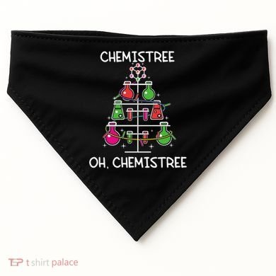 Chemistree Ugly Christmas Tree Sweater Chemistry Science Pun Gift USA-Made Doggie Bandana