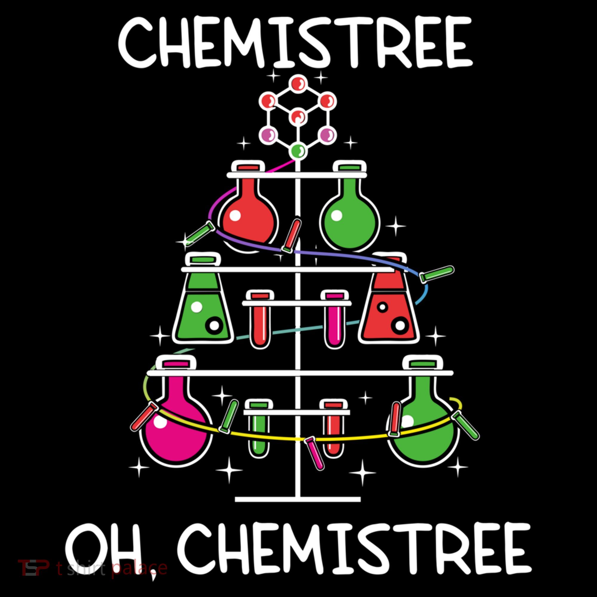 Chemistree Ugly Christmas Tree Sweater Chemistry Science Pun Gift Women's Hoodie