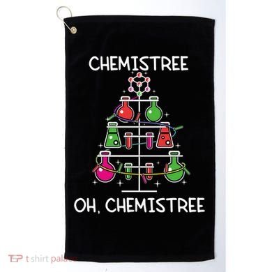 Chemistree Ugly Christmas Tree Sweater Chemistry Science Pun Gift Golf Towel