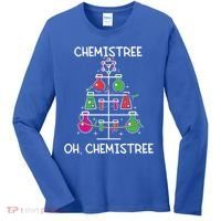 Chemistree Ugly Christmas Tree Sweater Chemistry Science Pun Gift Women's Long Sleeve Shirt thumb 0