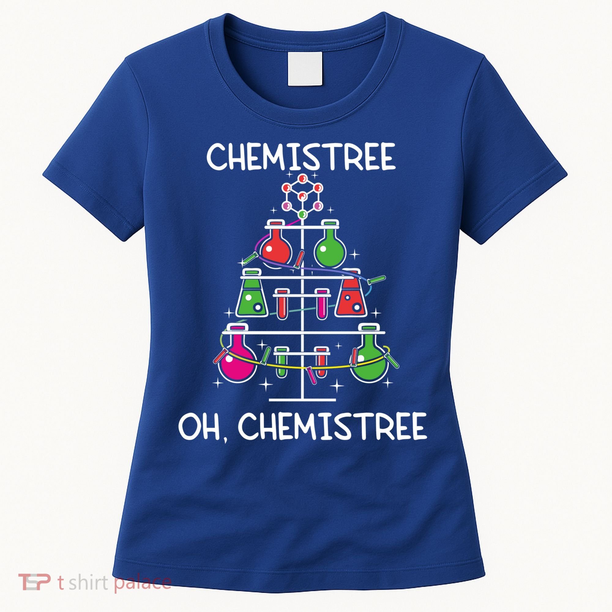 Chemistree Ugly Christmas Tree Sweater Chemistry Science Pun Gift Women's T-Shirt