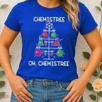 Chemistree Ugly Christmas Tree Sweater Chemistry Science Pun Gift Women's T-Shirt thumb 2