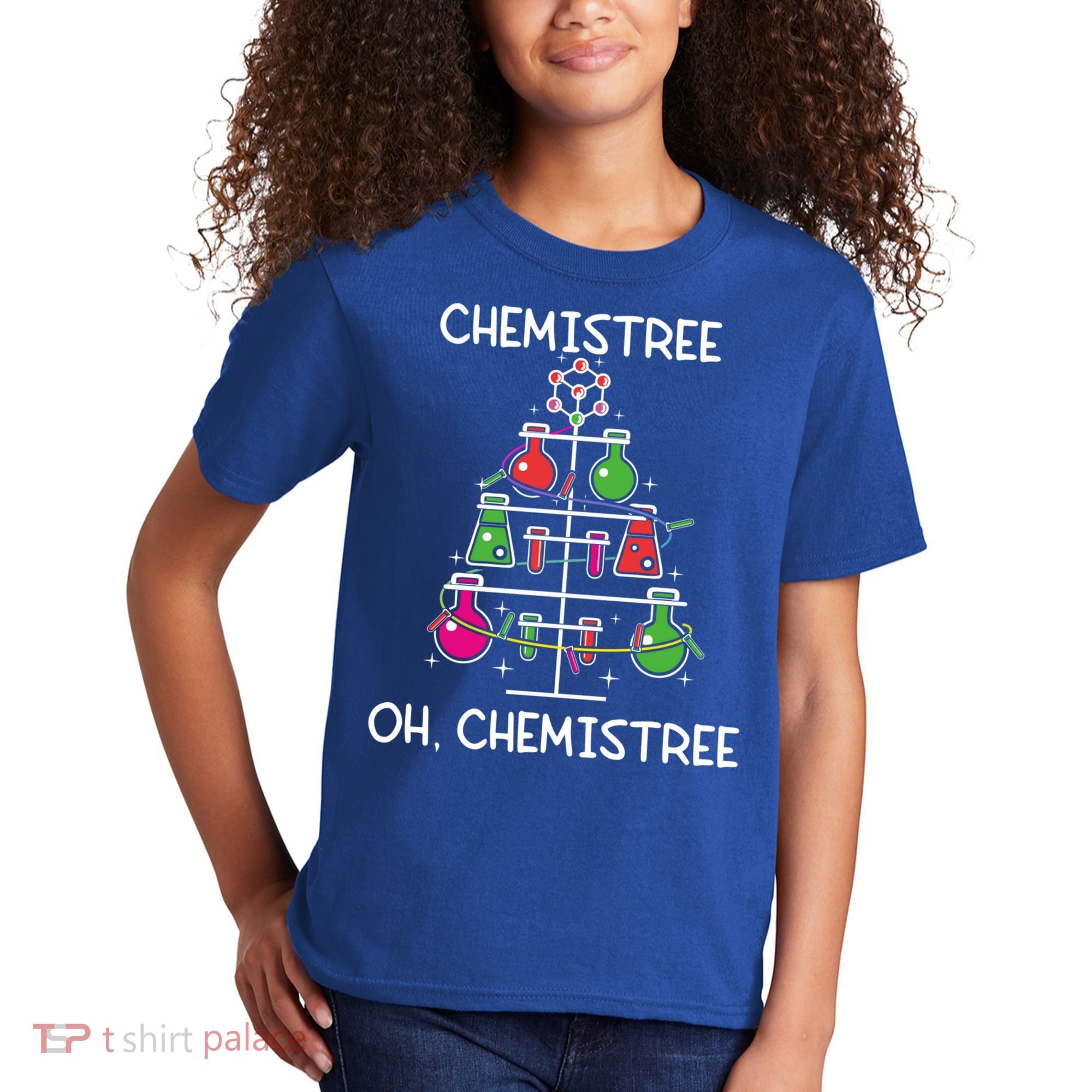 Chemistree Ugly Christmas Tree Sweater Chemistry Science Pun Gift Kids T-Shirt