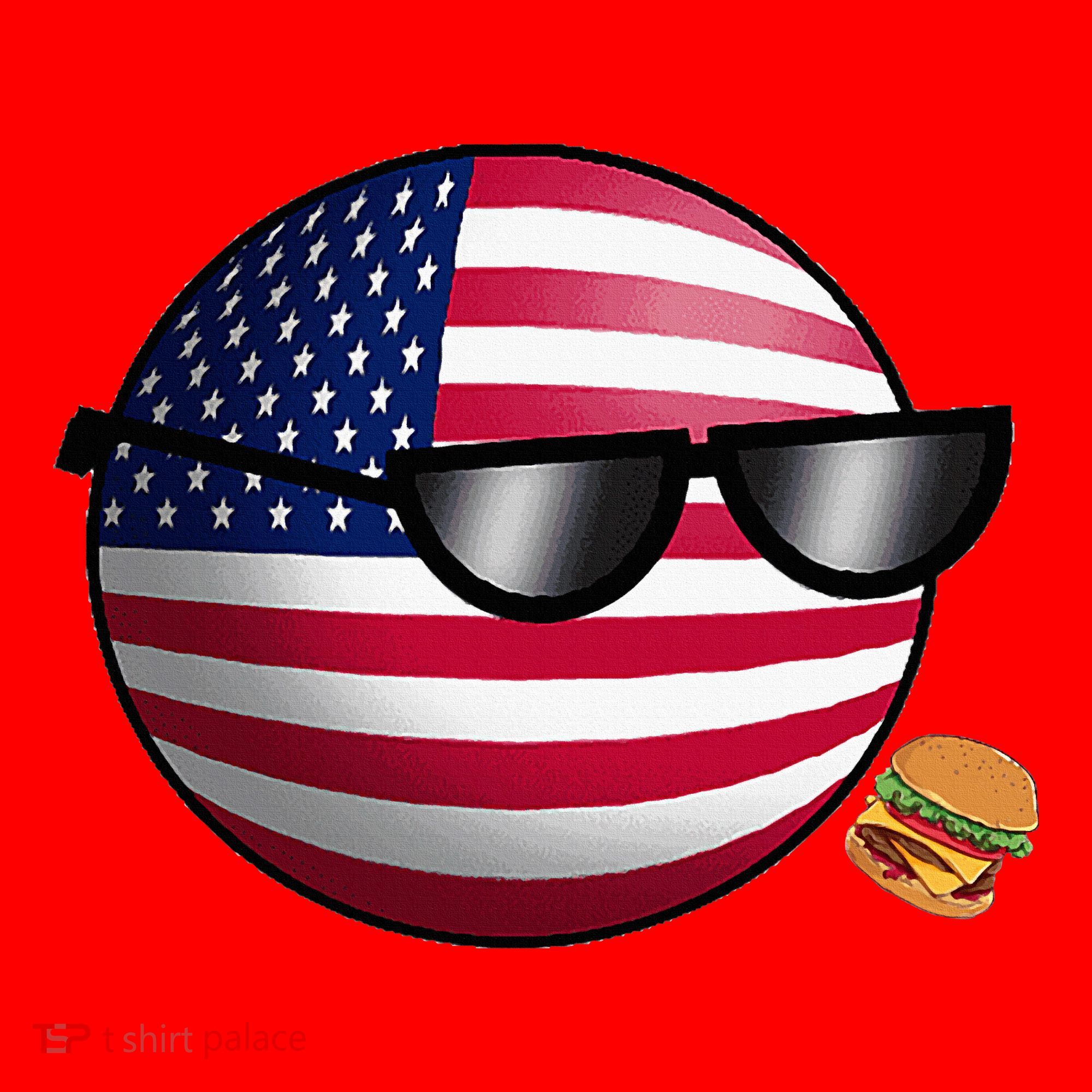 Countryballs Usa Santa Hat