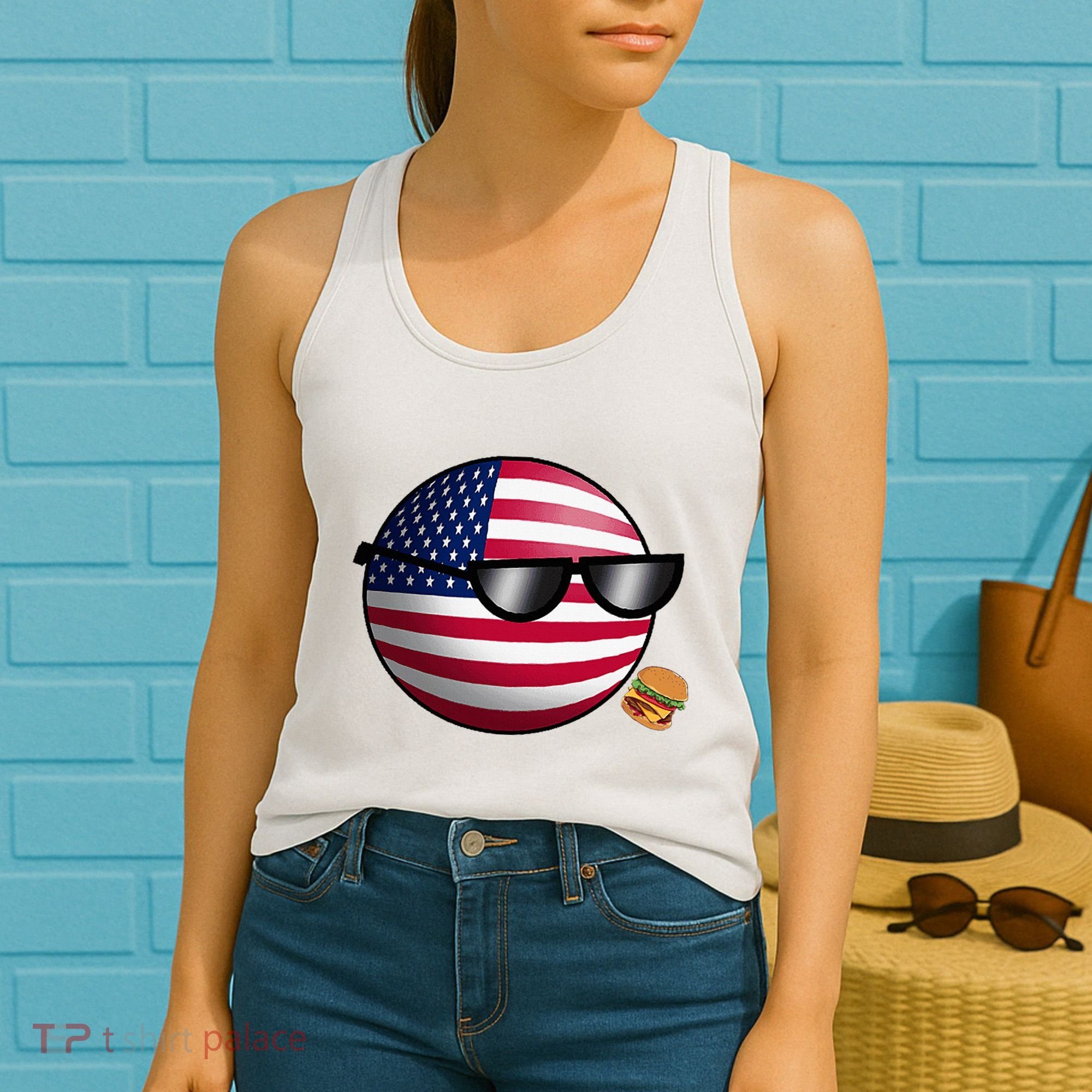 Countryballs Usa Women's Tank Top