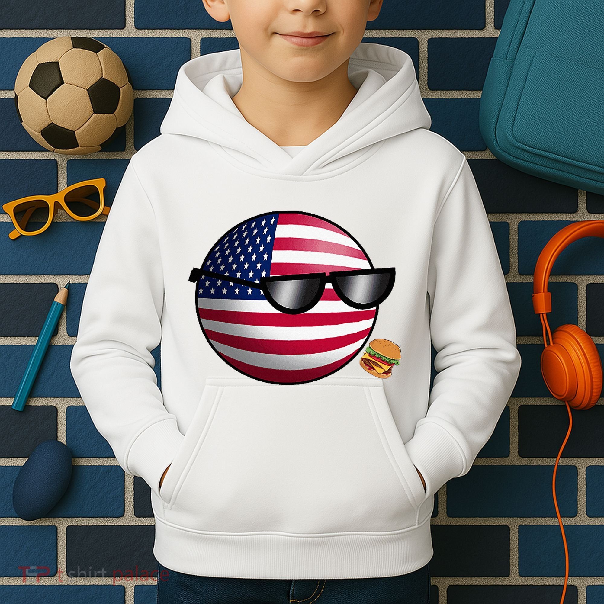 Countryballs Usa Kids Hoodie