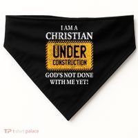 Christian Under Construction Funny Christian USA-Made Doggie Bandana thumb 0