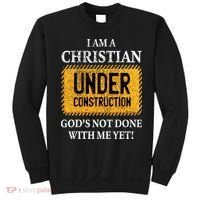 Christian Under Construction Funny Christian Sweatshirt thumb 0