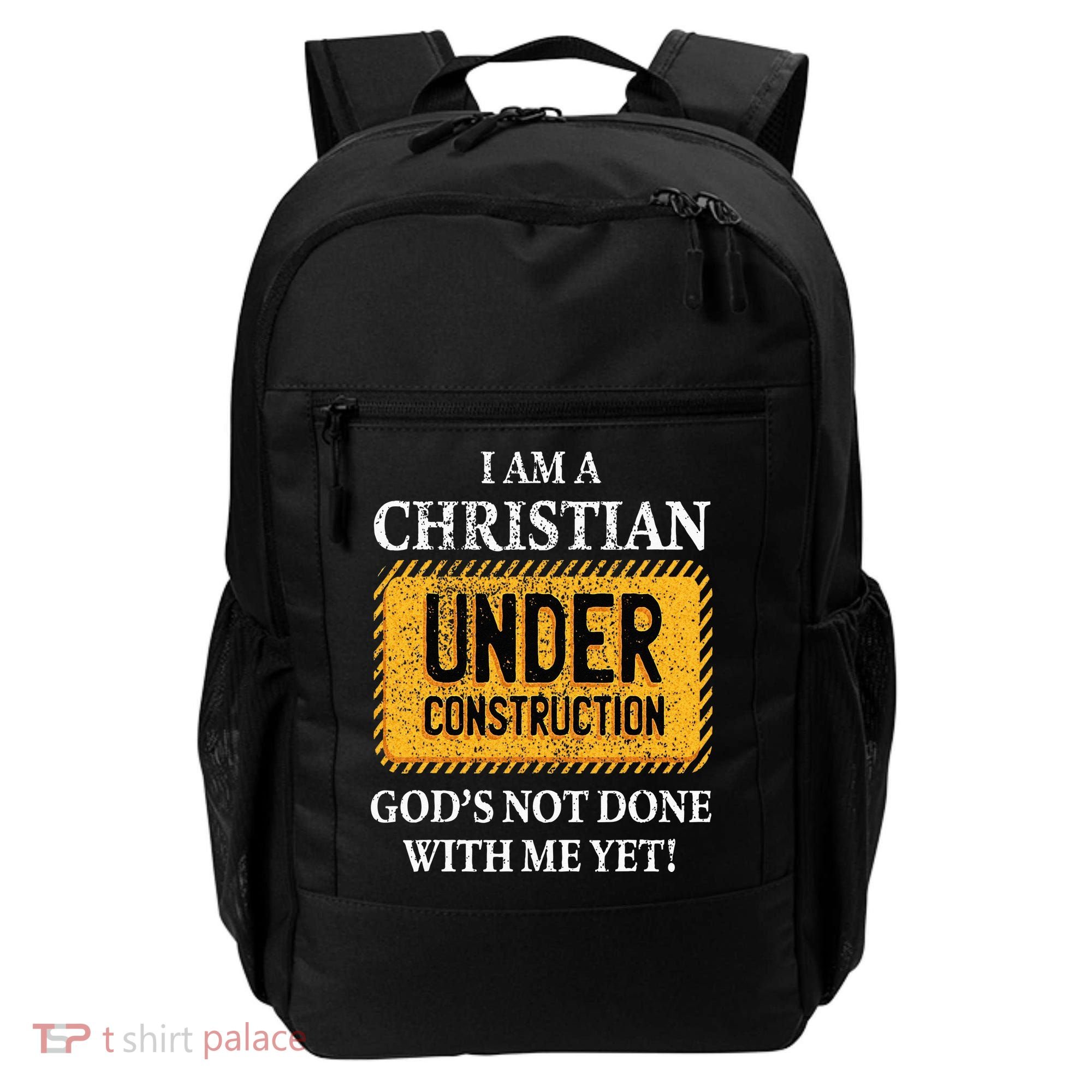 Christian Under Construction Funny Christian Backpack