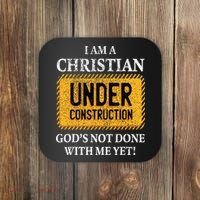 Christian Under Construction Funny Christian Coaster thumb 0