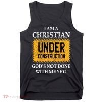 Christian Under Construction Funny Christian Tank Top thumb 0