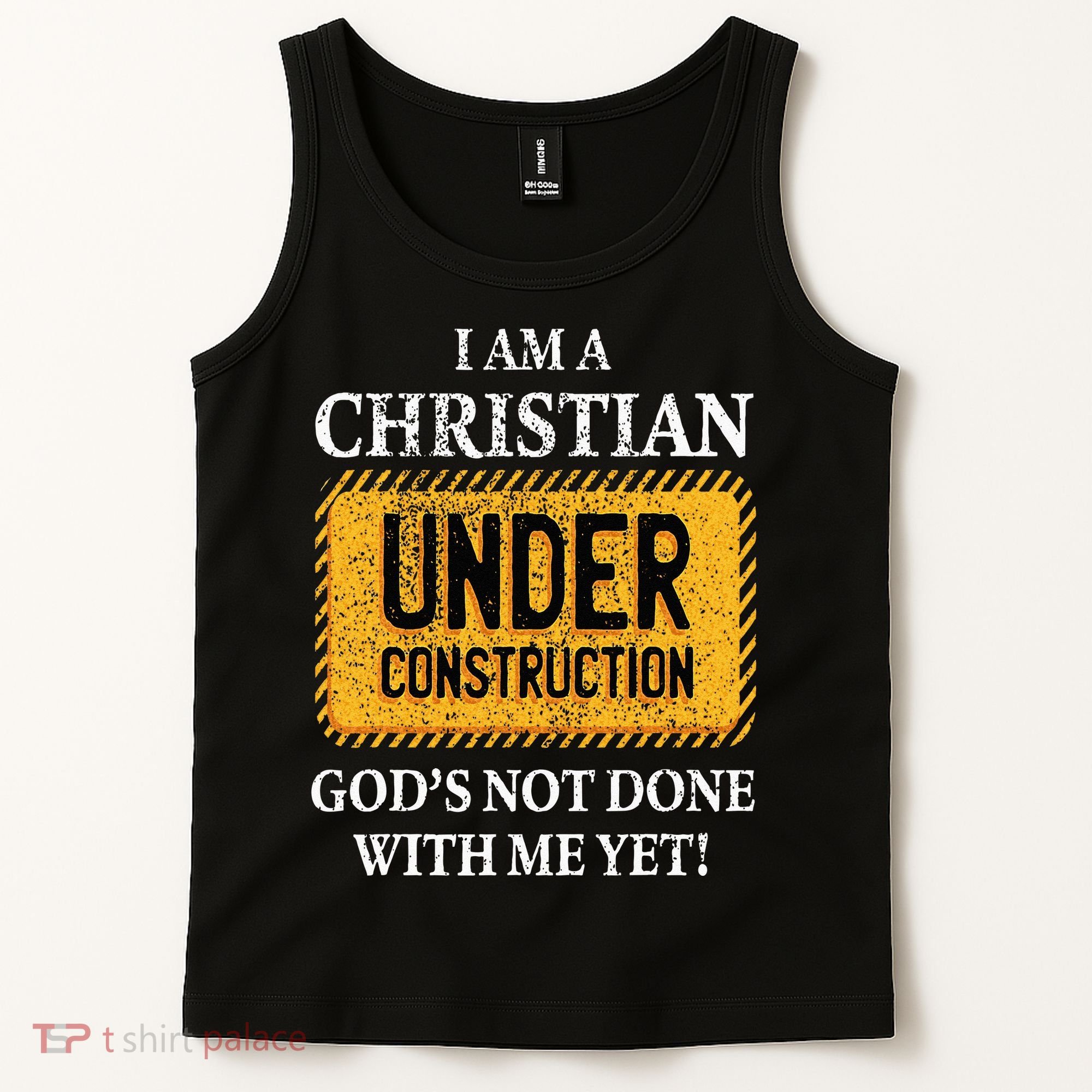 Christian Under Construction Funny Christian Tank Top