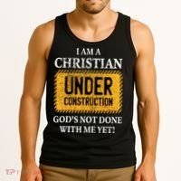 Christian Under Construction Funny Christian Tank Top thumb 3
