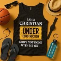 Christian Under Construction Funny Christian Tank Top thumb 4