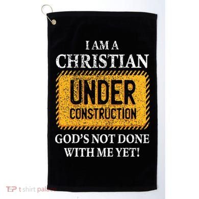 Christian Under Construction Funny Christian Golf Towel