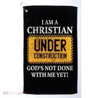 Christian Under Construction Funny Christian Golf Towel thumb 0
